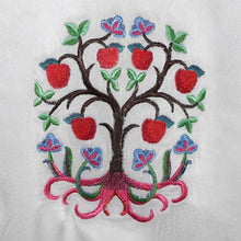 Load image into Gallery viewer, Embroidered Pomegranate Tree of Life Silk Tallit Prayer Shawl