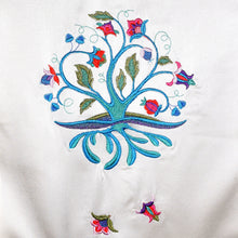 Load image into Gallery viewer, One of a Kind Embroidered Floral Tree of Life Charmeuse Silk Tallit Prayer Shawl