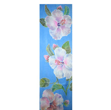 Load image into Gallery viewer, Luxurious Handpainted Hibiscus Floral Charmeuse Silk Scarf/Shawl