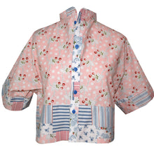 Load image into Gallery viewer, Charming One of a Kind Pink Patchwork Print Cotton Loosefitting Top