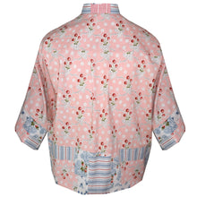 Load image into Gallery viewer, Charming One of a Kind Pink Patchwork Print Cotton Loosefitting Top