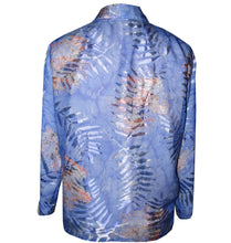 Load image into Gallery viewer, Exquisite Fern Blue Pink Sheer Silk Devore Kimono Jacket