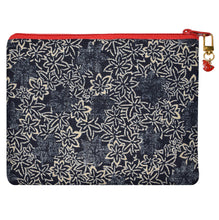 Load image into Gallery viewer, Indigo Zippered Lined Sleeve in Japanese Cotton with Koi Zipper Pull
