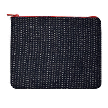 Load image into Gallery viewer, Indigo Zippered Lined Sleeve in Japanese Cotton with Koi Zipper Pull