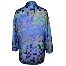 Load image into Gallery viewer, Exquisite Royal Blue Lime Green Silk Kimono Jacket