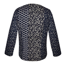 Load image into Gallery viewer, Handcrafted Indigo Patchwork Cotton Quilted Zippered Jacket