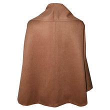 Load image into Gallery viewer, Luxurious Tan Cashmere Blend Loosefitting Cape with Attached Scarf and Belt