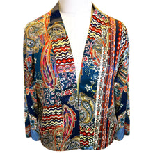 Load image into Gallery viewer, Beautiful Multicolor Print Silk Kimono Jacket
