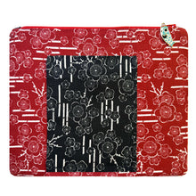 Load image into Gallery viewer, Japanese Zippered Padded Bag with Koi Zipper Pull and Pocket
