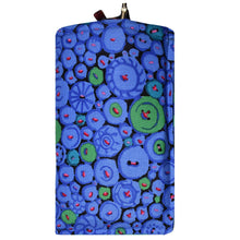 Load image into Gallery viewer, Handcrafted Blue Circles Eyeglass Padded Lined Case
