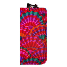 Load image into Gallery viewer, Handcrafted Colorful Red Fans Eyeglass Padded Lined Case
