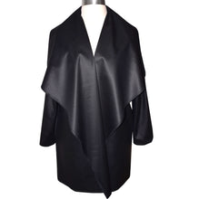 Load image into Gallery viewer, Black Vinyl Leather Wrap Jacket
