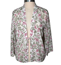 Load image into Gallery viewer, Lovely Crepe de Chine Silk Eucalyptus Print Kimono Jacket with Scarf
