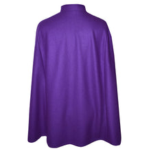 Load image into Gallery viewer, Luscious Purple Wool Blend Cape with Tie Belt
