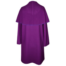 Load image into Gallery viewer, Elegant Royal Purple Cashmere Wool Blend Wrap Coat Jacket
