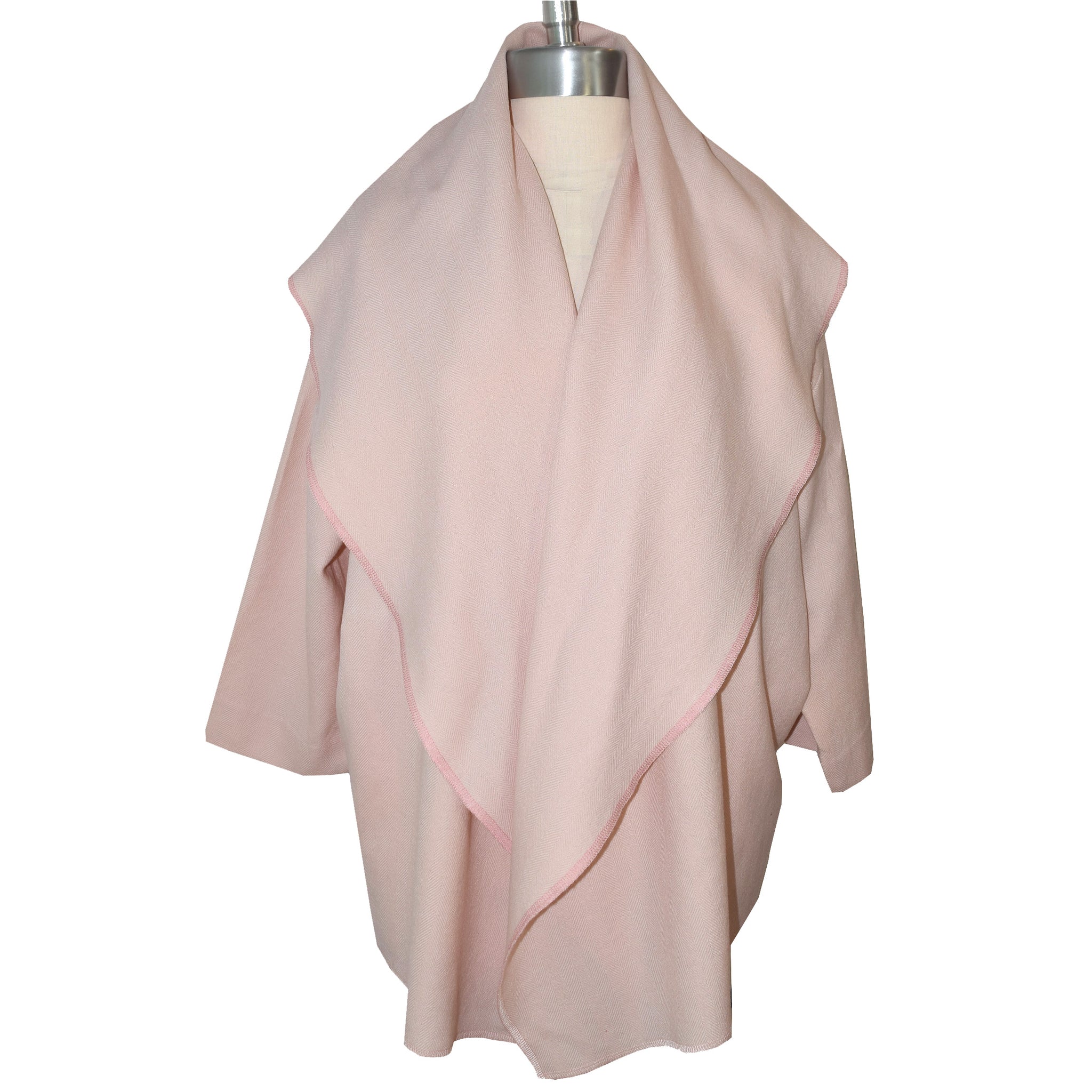 Pale Pink Wool Blend Wrap Jacket Carol Gildar