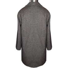 Load image into Gallery viewer, Brown and Creme Houndstooth Wool Roll Collar Jacket
