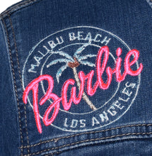 Load image into Gallery viewer, Womens Barbie Style Embroidered Denim Jeans Jacket LG
