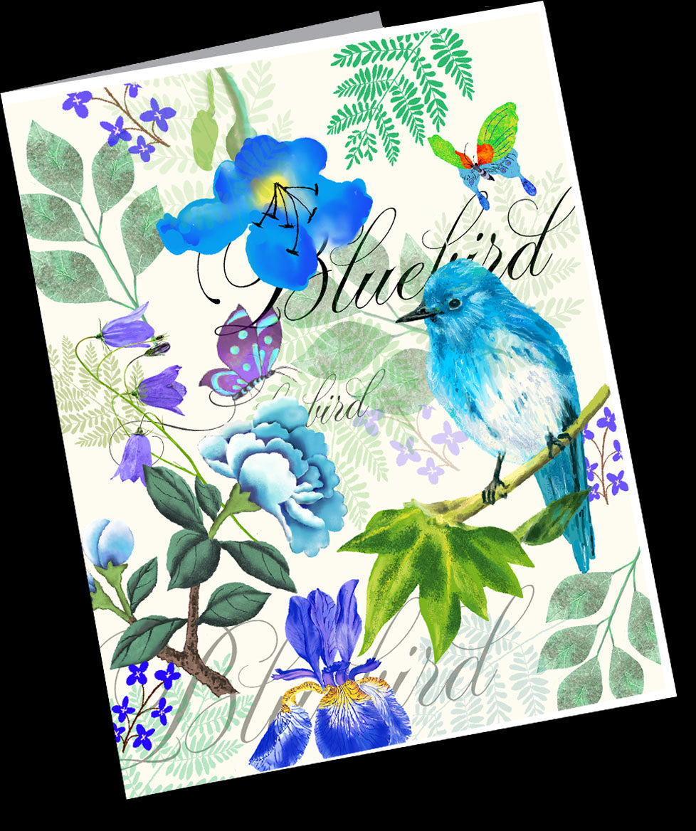 Bluebird Floral Small Notecard Pack (4.25” x 5.5”)