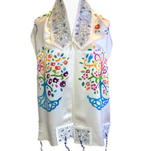 Load image into Gallery viewer, Tree of Life II Hand Painted Tallit Prayer Shawl
