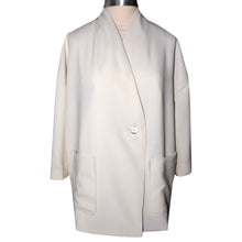 Load image into Gallery viewer, Lovely Cream Lightweight Wool Knit Wrap Jacket
