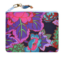 Load image into Gallery viewer, Fuchsia Floral Print Kindle Padded Zippered Case with Koi Zipper Pull
