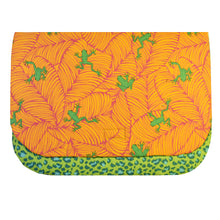 Load image into Gallery viewer, Froggy Green and Orange Foam Padded iPad/Laptop Sleeve
