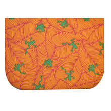 Load image into Gallery viewer, Froggy Green and Orange Foam Padded iPad/Laptop Sleeve
