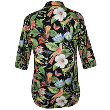 Load image into Gallery viewer, Beautiful Tropical Floral and Bird Cotton Print Mid Sleeve Shirt

