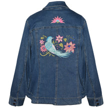 Load image into Gallery viewer, Bluebird Embroidered Denim Jeans Jacket 3X

