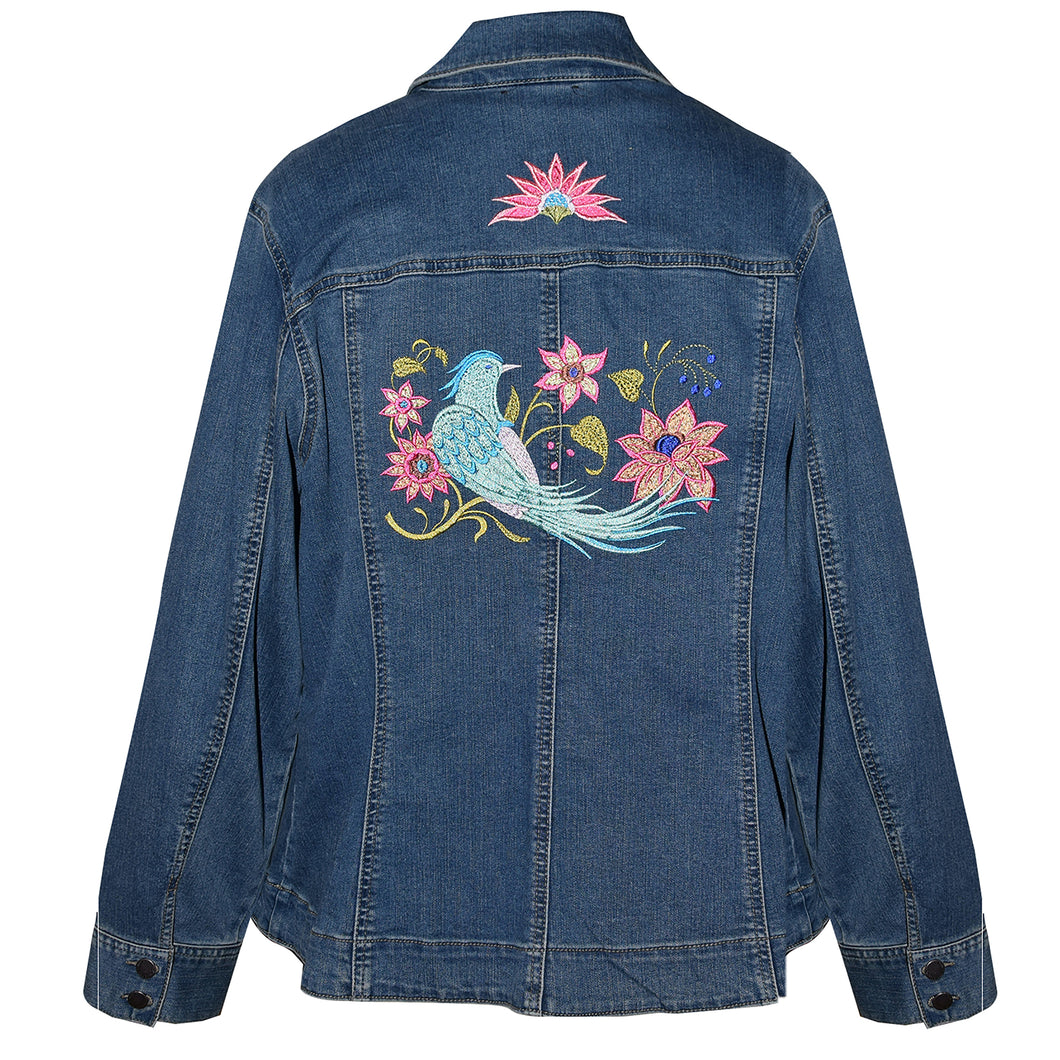 Bluebird Embroidered Denim Jeans Jacket 3X