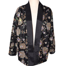 Load image into Gallery viewer, Shimmery One of a Kind Black Sequined Lined Kimono Jacket
