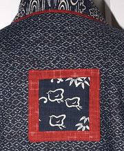 Load image into Gallery viewer, Japanese Indigo Cotton Kimono Jacket with Inset M/LG
