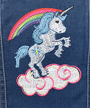 Load image into Gallery viewer, Child&#39;s Embroidered Unicorn Denim Jeans Jacket 3T
