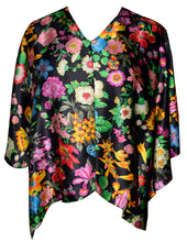Load image into Gallery viewer, Exquisite One of a Kind Floral 100% Silk Poncho
