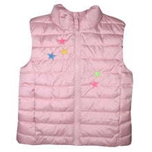 Load image into Gallery viewer, Child’s Pink Puffer Vest with Unicorn Embroidery  S 6-7
