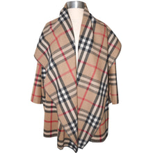 Load image into Gallery viewer, Luxurious Classic Plaid Wool Blend Wrap Coat

