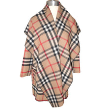 Load image into Gallery viewer, Very Soft Wool Blend Classic Plaid Wrap Coat II
