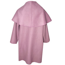 Load image into Gallery viewer, Luxurious Rose Pink Soft Cashmere Wool Blend Wrap Coat with Tie Belt
