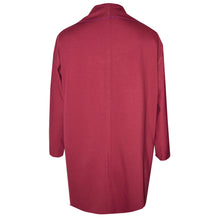 Load image into Gallery viewer, Flattering Burgundy Stretch Knit Wrap Coat
