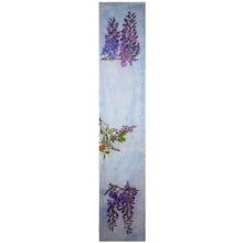 Load image into Gallery viewer, Luxurious Handpainted Wisteria Floral Silk Scarf/Wrap
