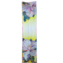 Load image into Gallery viewer, Magnolias on Yellow Jacquard Silk Wrap
