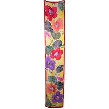 Load image into Gallery viewer, Nasturtium Floral Hand Painted Jacquard Silk Scarf

