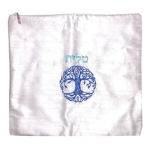 Load image into Gallery viewer, Tree of Life Hand Painted Silk Jacquard Prayer Shawl Tallit
