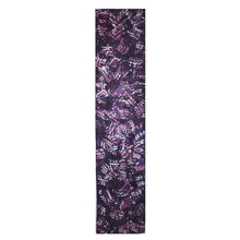 Load image into Gallery viewer, Deep Violet Abstract Hand Painted Jacquard Silk Shawl/Scarf
