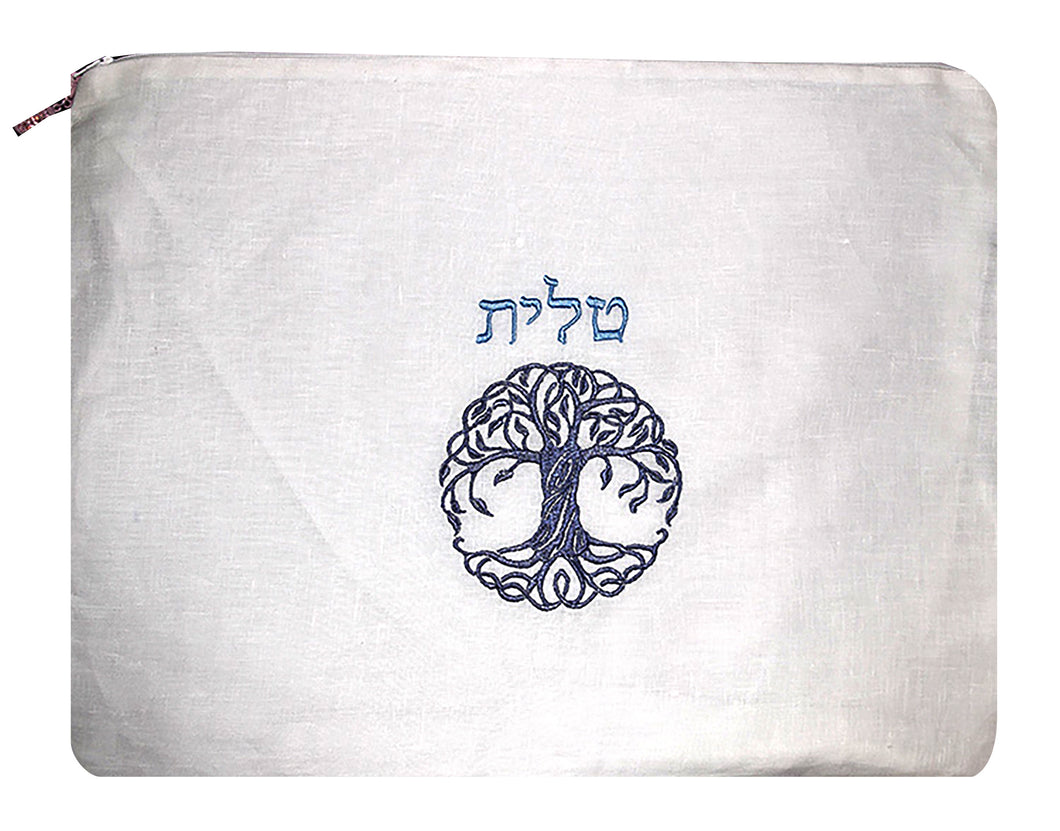 Tallit Bag Embroidered Tree of Life Motif