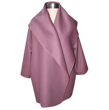 Load image into Gallery viewer, Elegant Mauve Rose Soft Cashmere Wool Blend Wrap Coat
