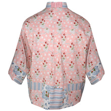 Load image into Gallery viewer, Charming One of a Kind Pink Patchwork Print Cotton Loosefitting Top

