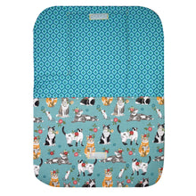 Load image into Gallery viewer, Cats and Pussycats Turquoise Padded iPad /Laptop Sleeve

