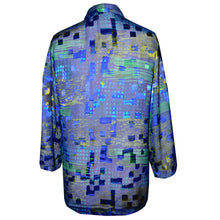 Load image into Gallery viewer, Exquisite Royal Blue Lime Green Silk Kimono Jacket
